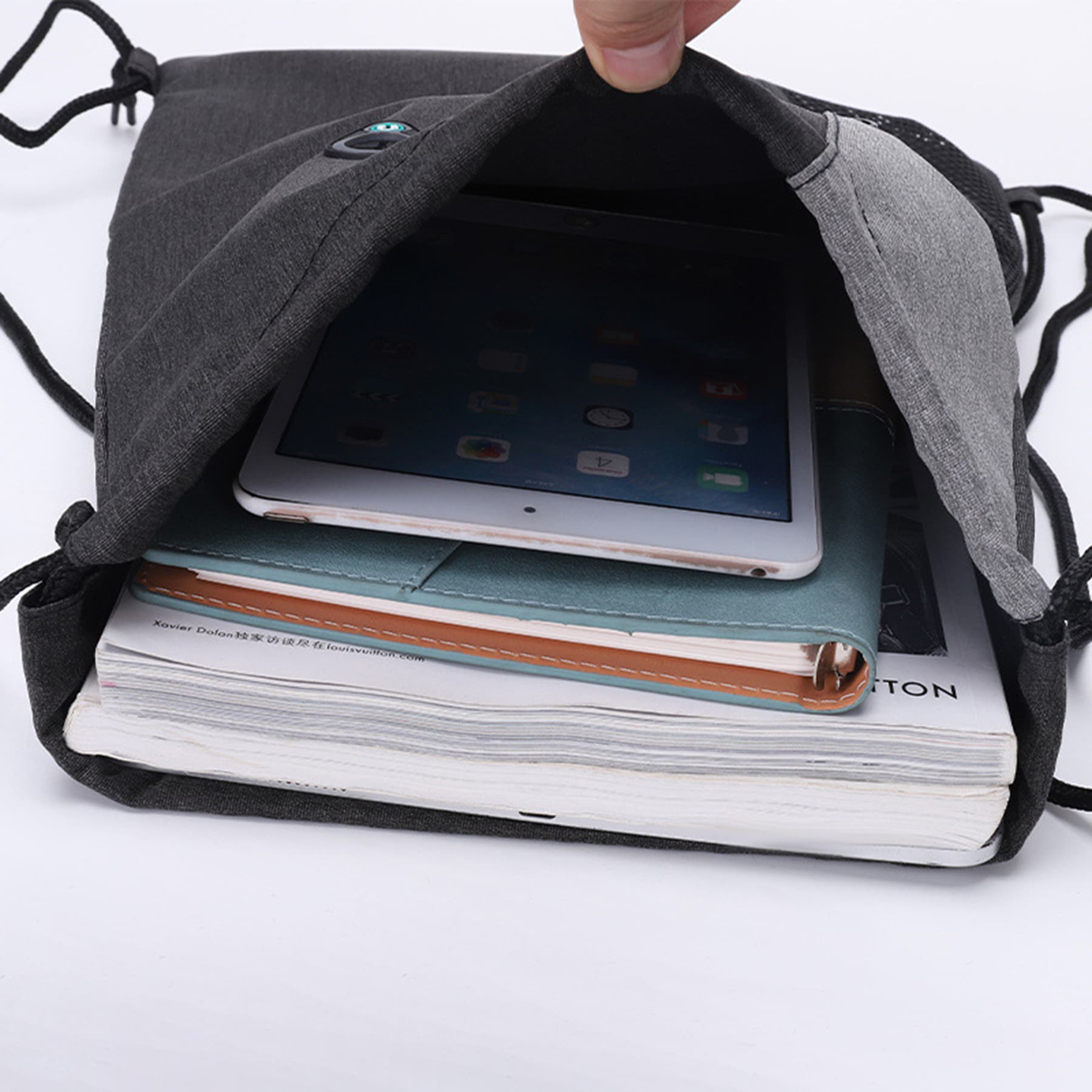 Drawstring Backpack Sports Gym Bag for Women Men Children thumbnail 5
