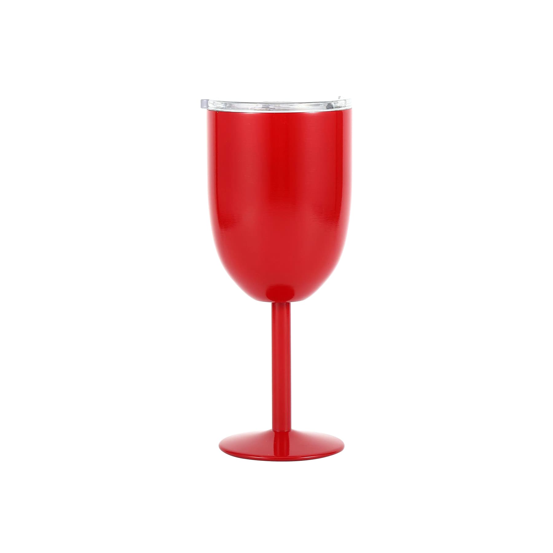 10Oz Stainless Steel Wine Goblet With Lid