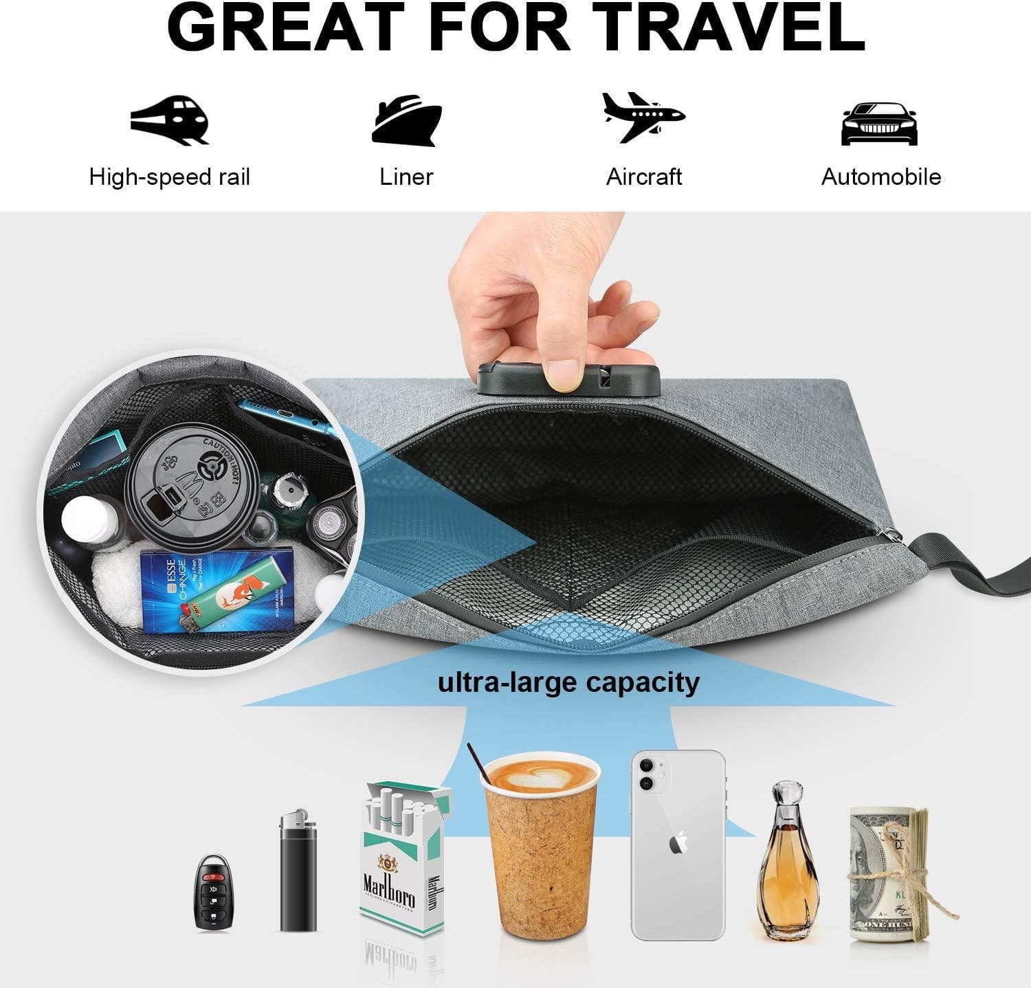Pouch Zipper Smell Proof Tobacco Bag thumbnail 2