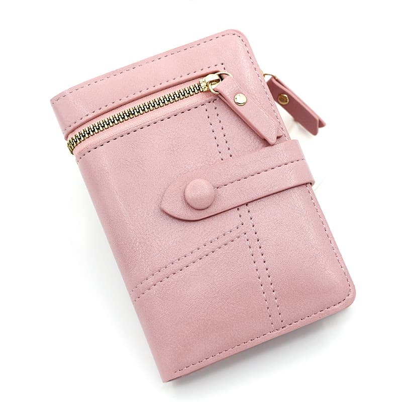 Women’S Latest Leather Short Zipper Purse thumbnail 4