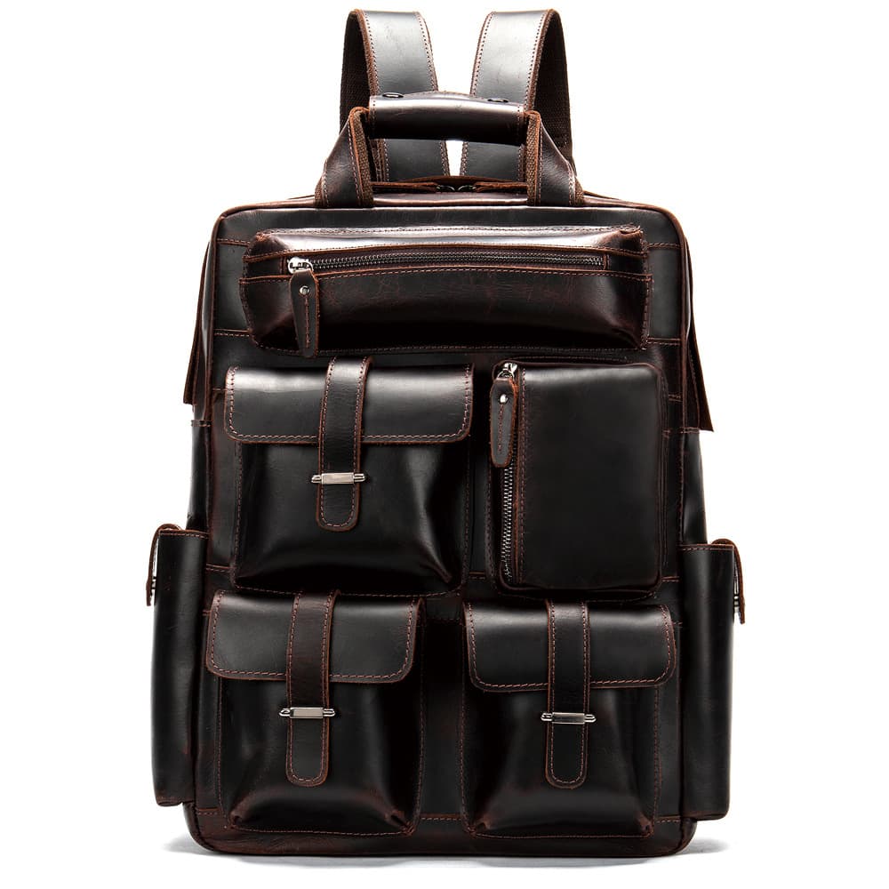 Retro Leather Travel Backpack thumbnail 2