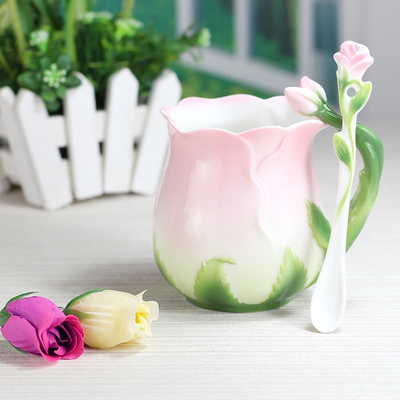 Creative Rose ceramic mug thumbnail 7