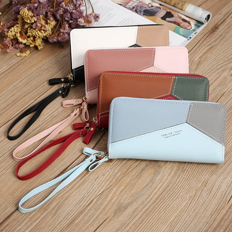 Long Large Capacity Double Zippered Women’s Wallet thumbnail 2