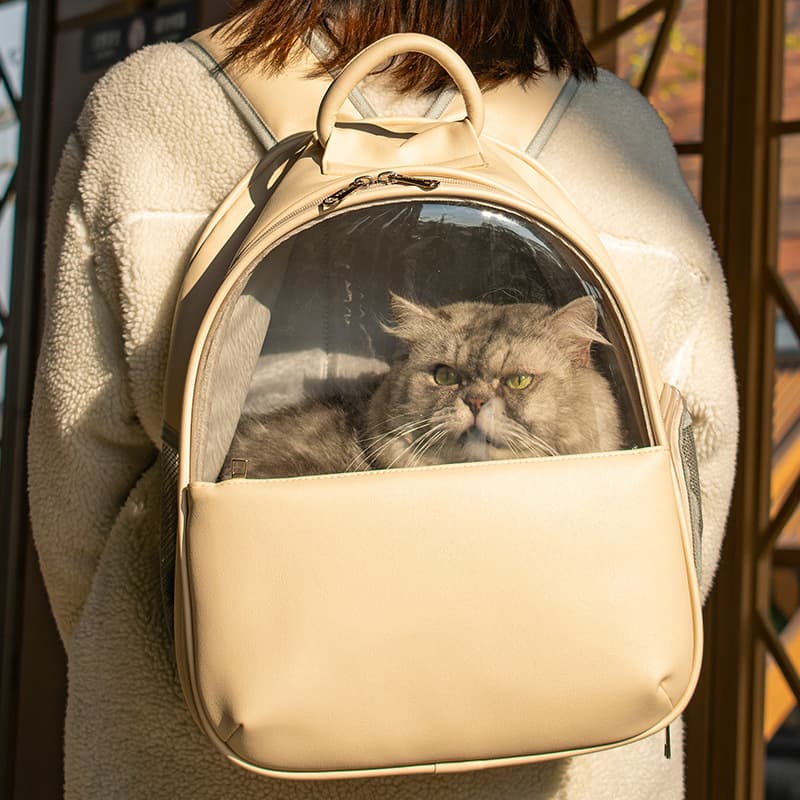 PVC And Leather Pet Backpack thumbnail 2