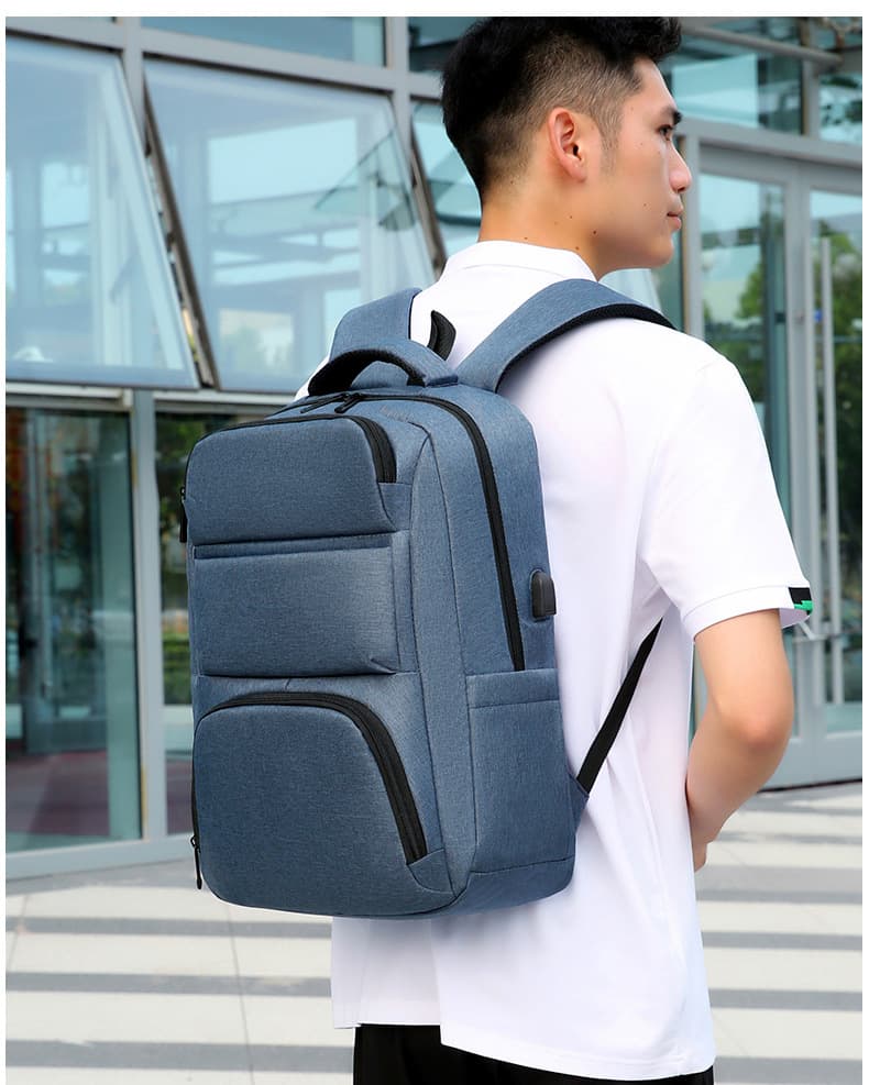 Men's USB Charging Port Large Capacity Travel Backpack thumbnail 2