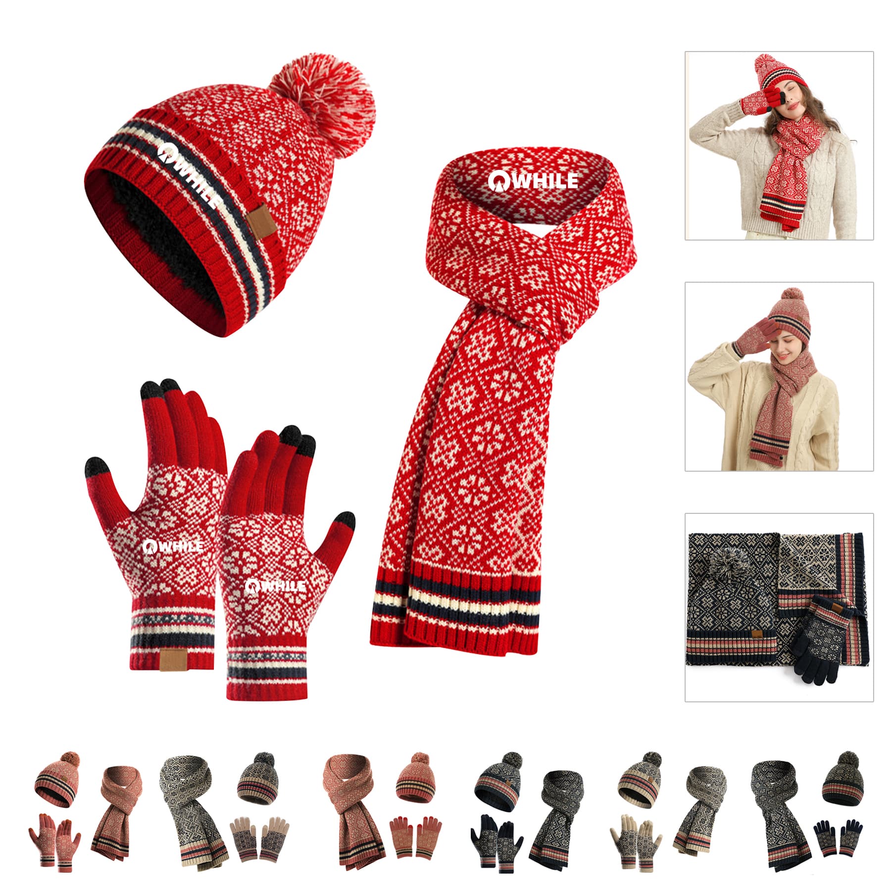 3-in-1 Knit Winter Warm Set