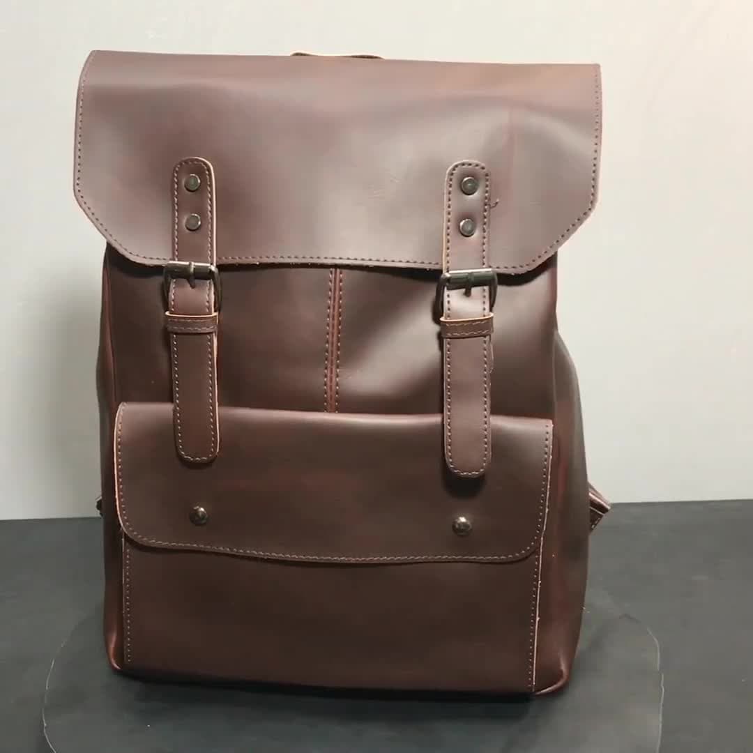 PU Leather Crossbody Backpack Shoulder Bag thumbnail 7