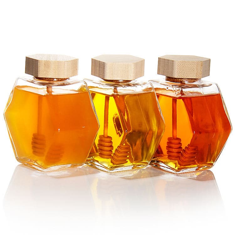 Honey Jar Custom Hexagonal Glass thumbnail 5