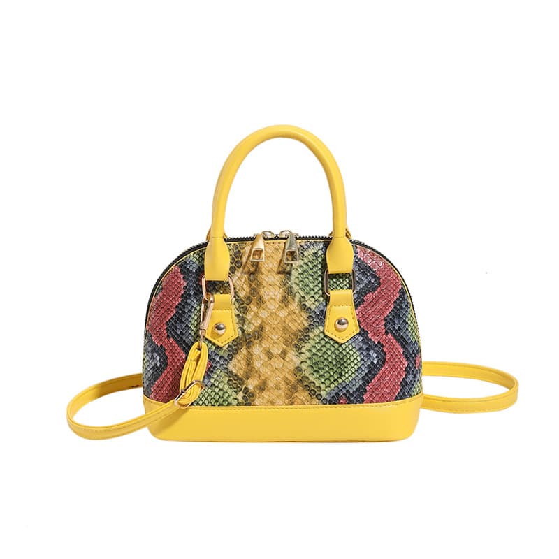 PU Contrasting snakeskin one-shoulder cross-body bag thumbnail 7