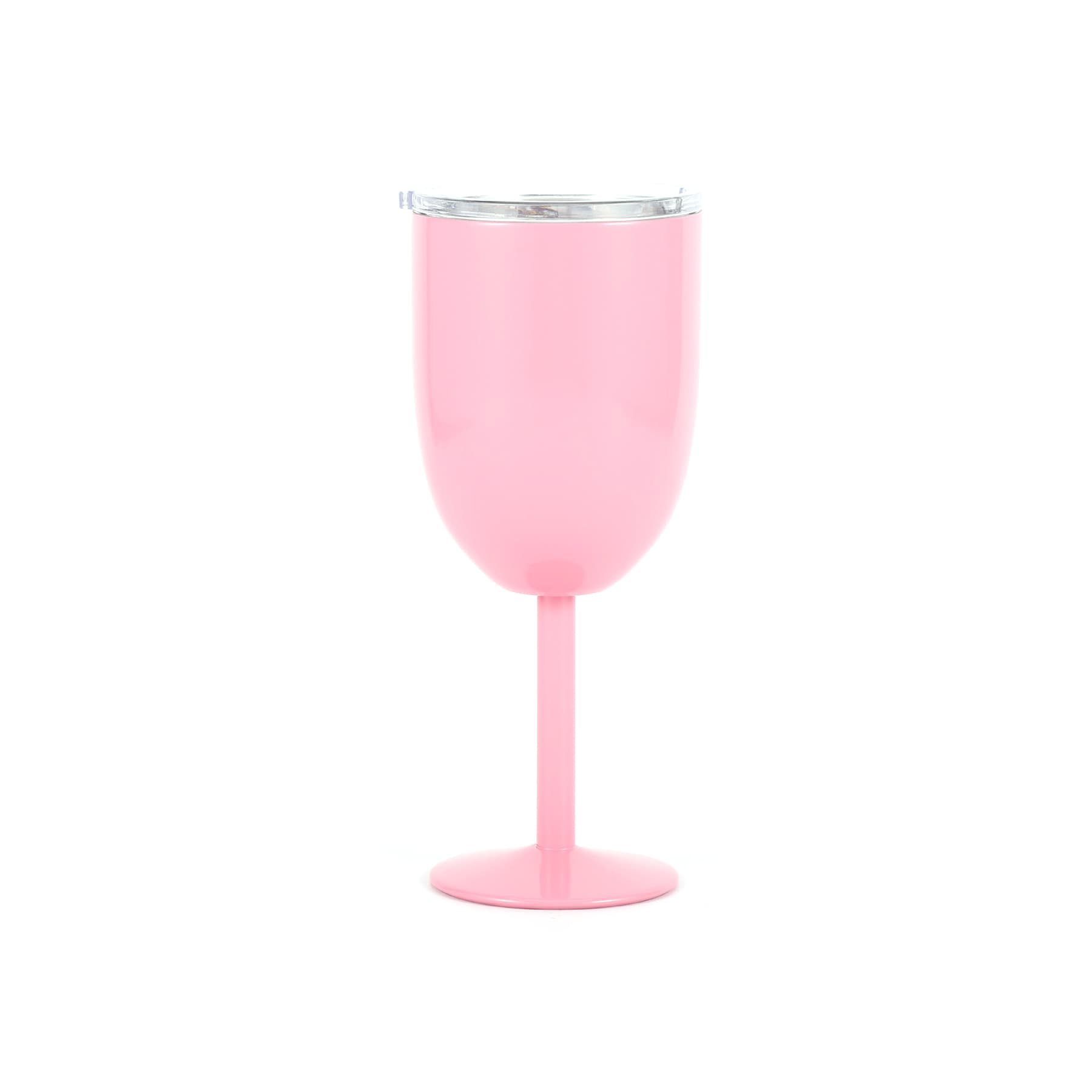 10Oz Stainless Steel Wine Goblet With Lid thumbnail 3