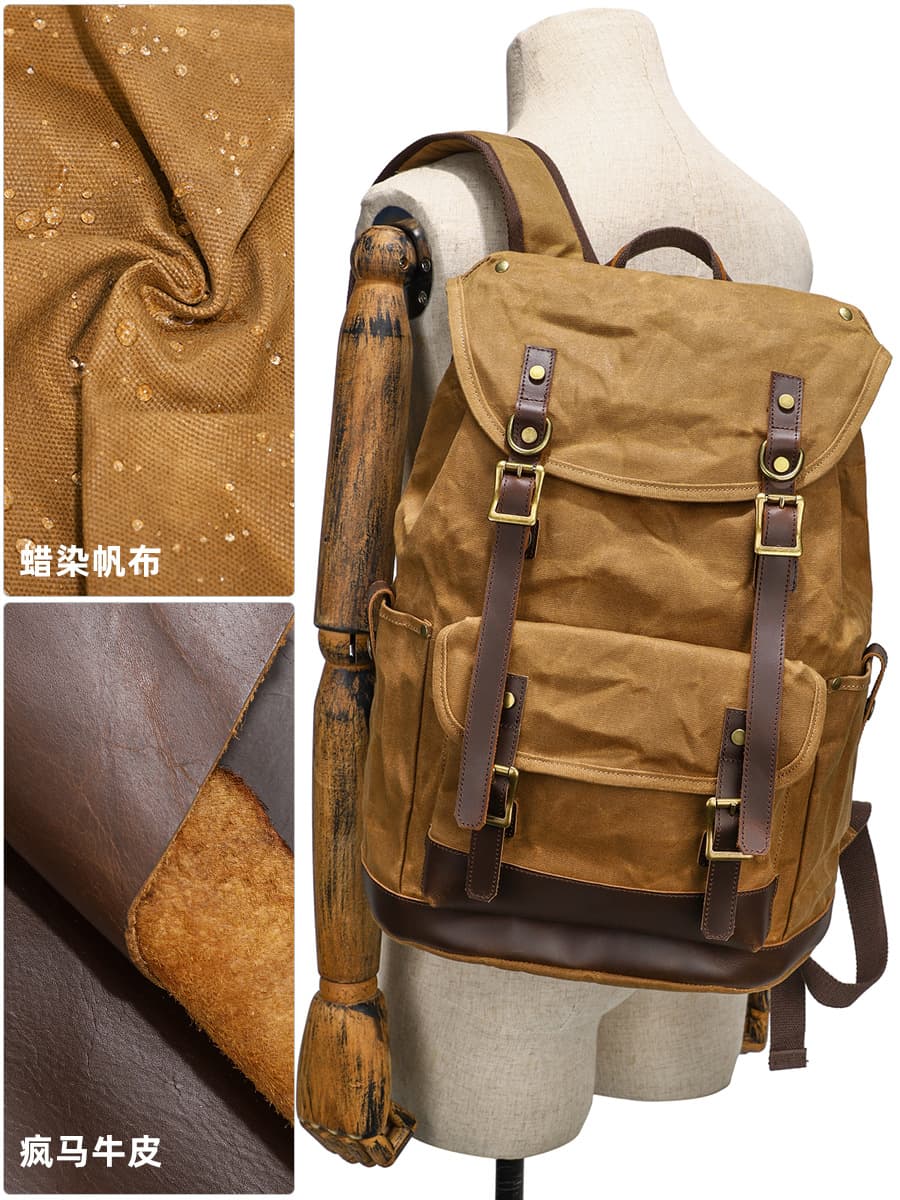 Unisex Canvas Casual Rucksack thumbnail 6