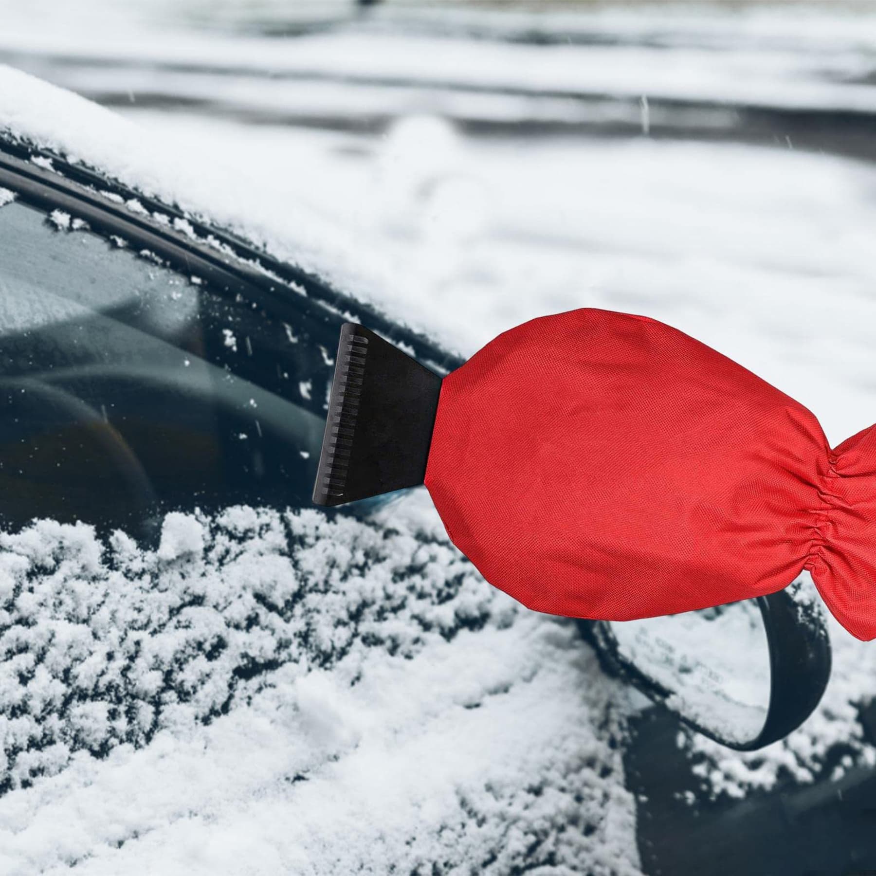 Custom Oxford Fabric Thick Ice Scraper Mitt For Car