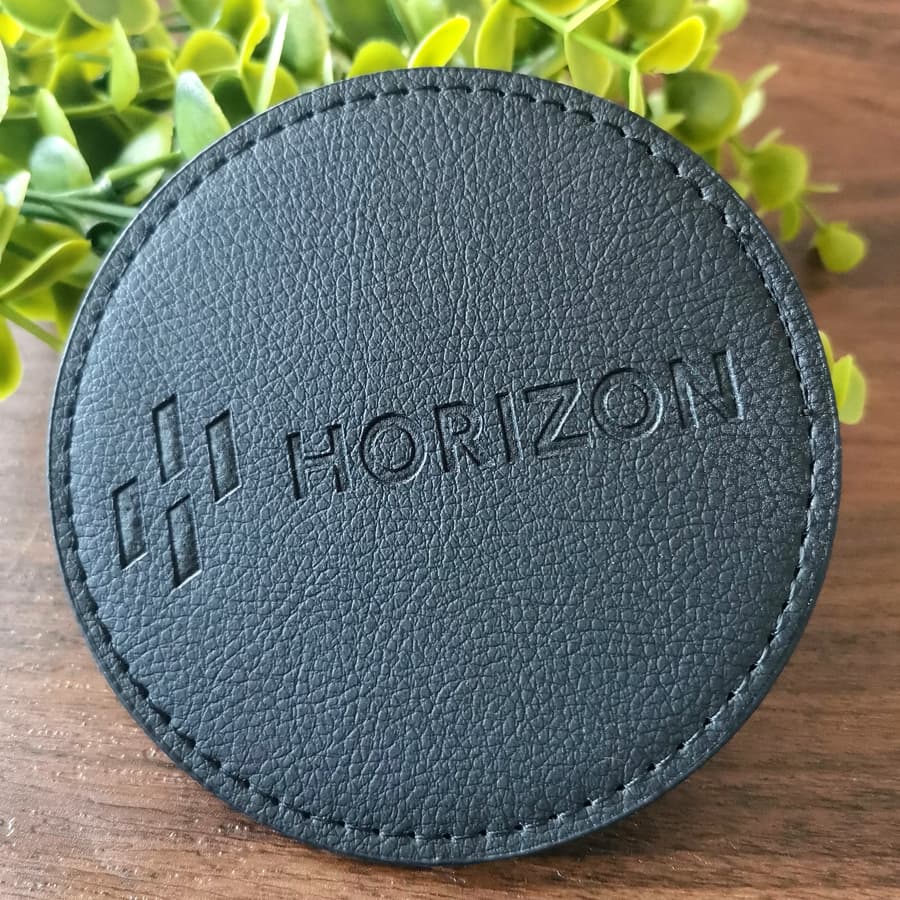 PU Leather Round Coasters Drink Mat thumbnail 3