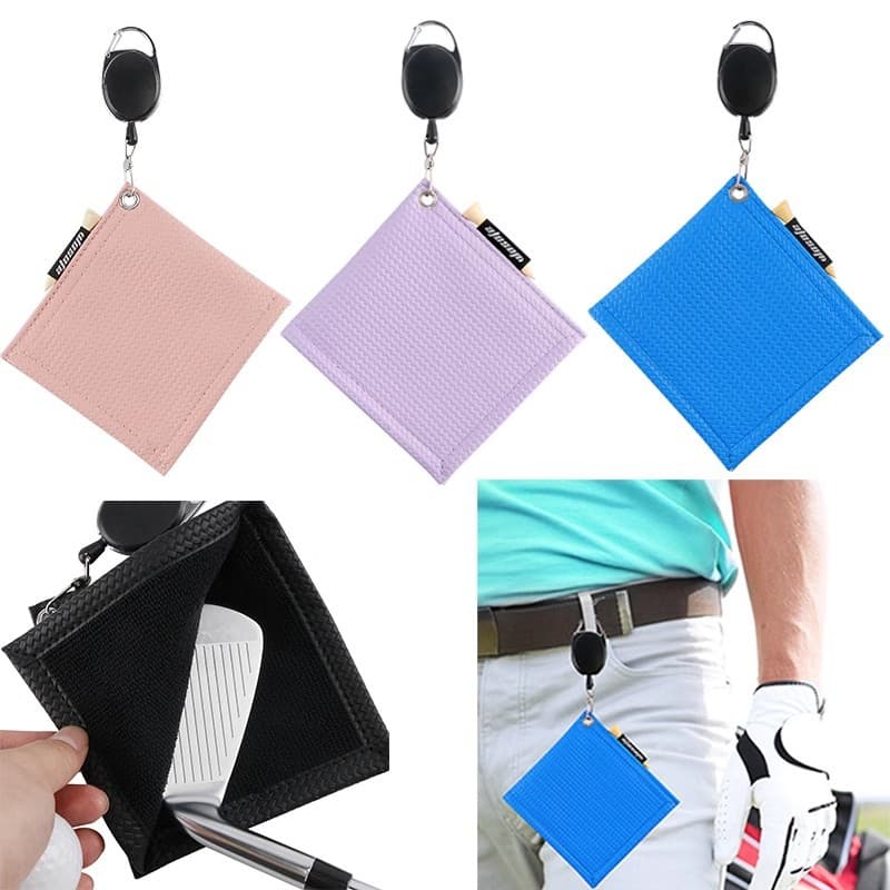 Golf Ball Cleaner/Washer Towel With Keychain