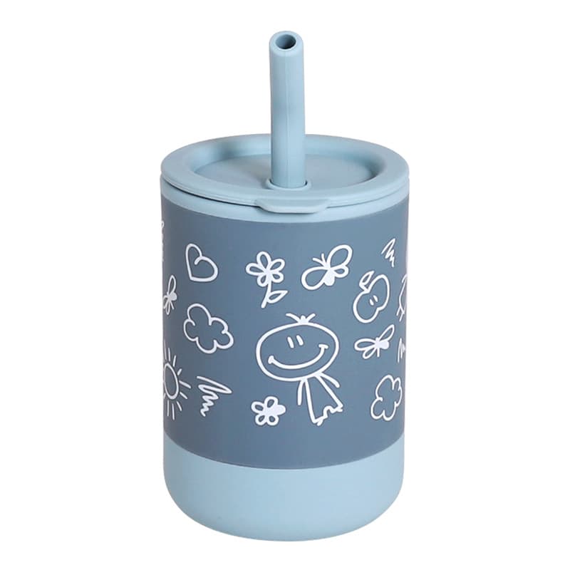 Silicone Training Sippy Cups for Toddler with Straw thumbnail 2
