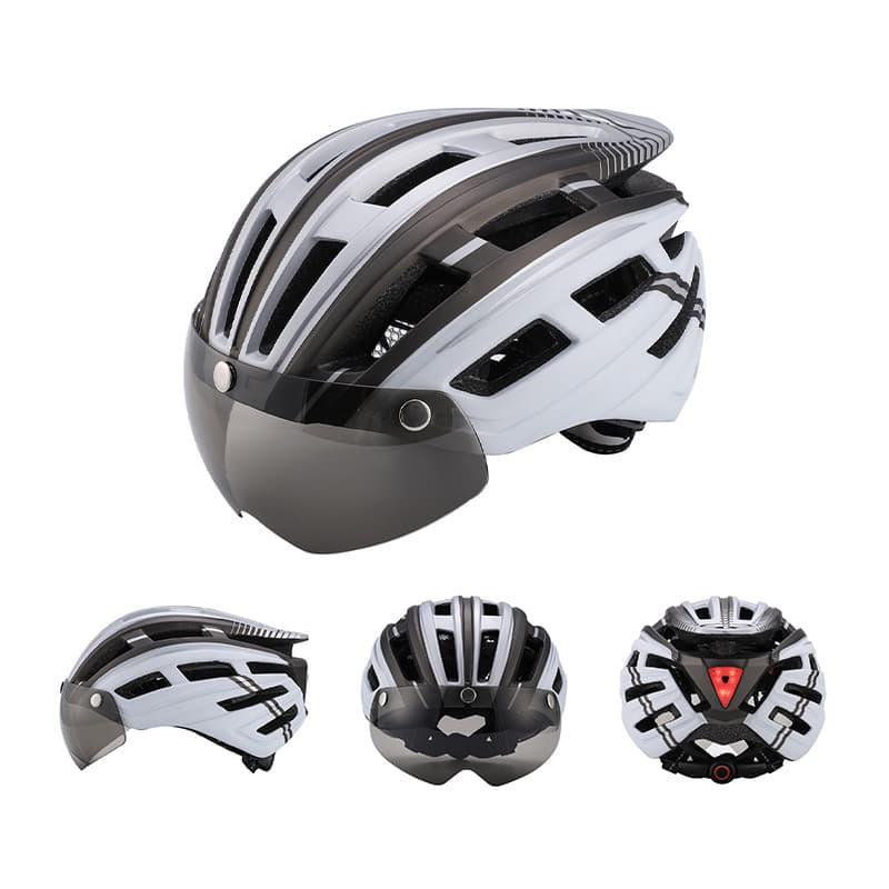 Adjustable Bicycle Helmet With Rear Light thumbnail 3