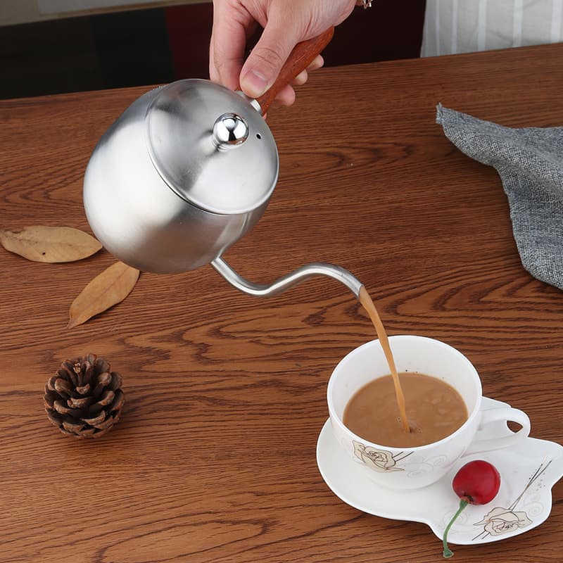 Wooden Handle Coffee Pot thumbnail 4