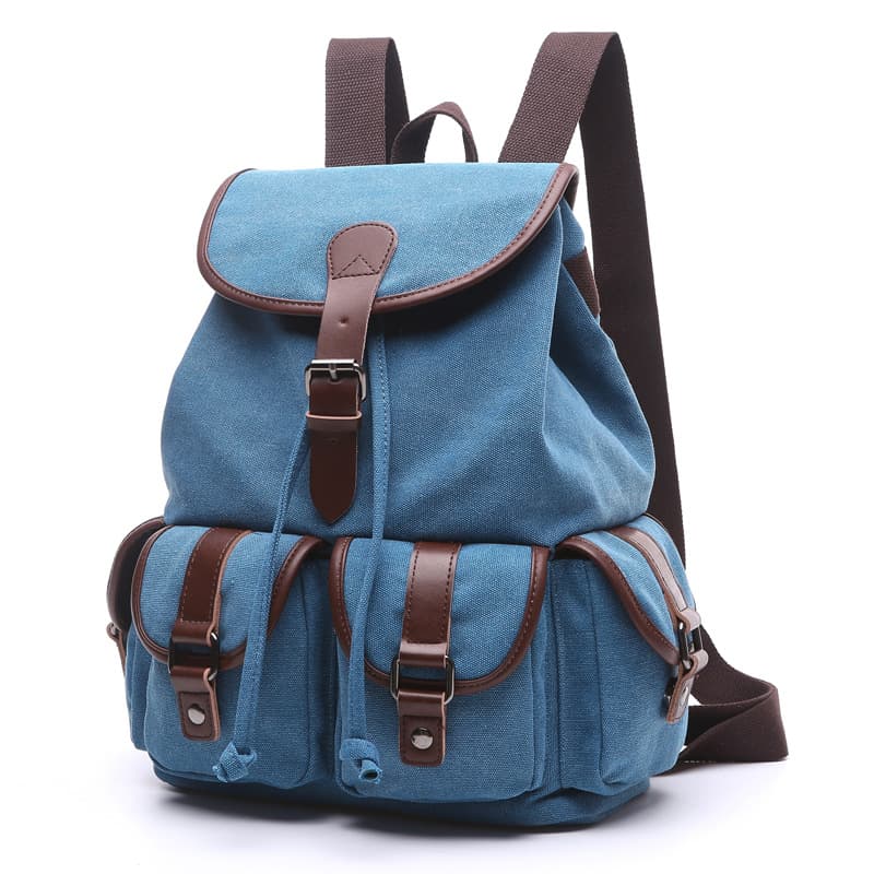 Women’s Backpack Solid Color Multi-Pocket Outdoor Travel Bag thumbnail 5