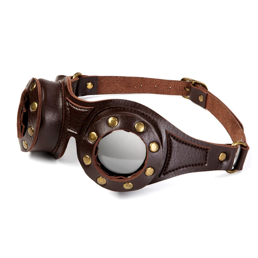 Faux Leather Gothic Motorcycle Eye Protection Glasses thumbnail 6
