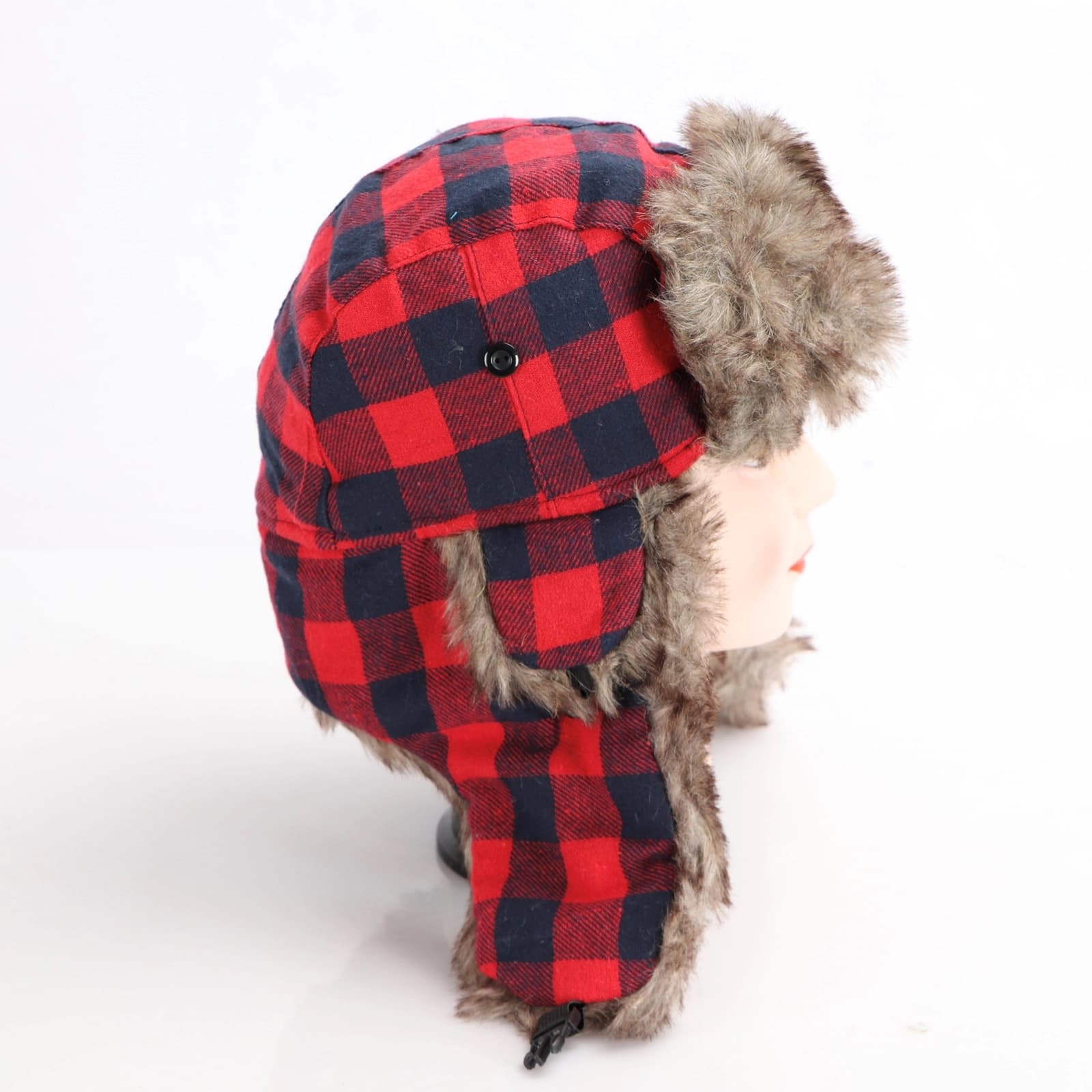Adult Plaid Unisex Winter Trooper Hat thumbnail 2
