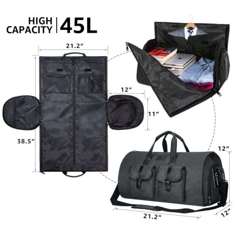 Oxford waterproof Garment Travel Duffel Bag with Shoe Pouch thumbnail 2