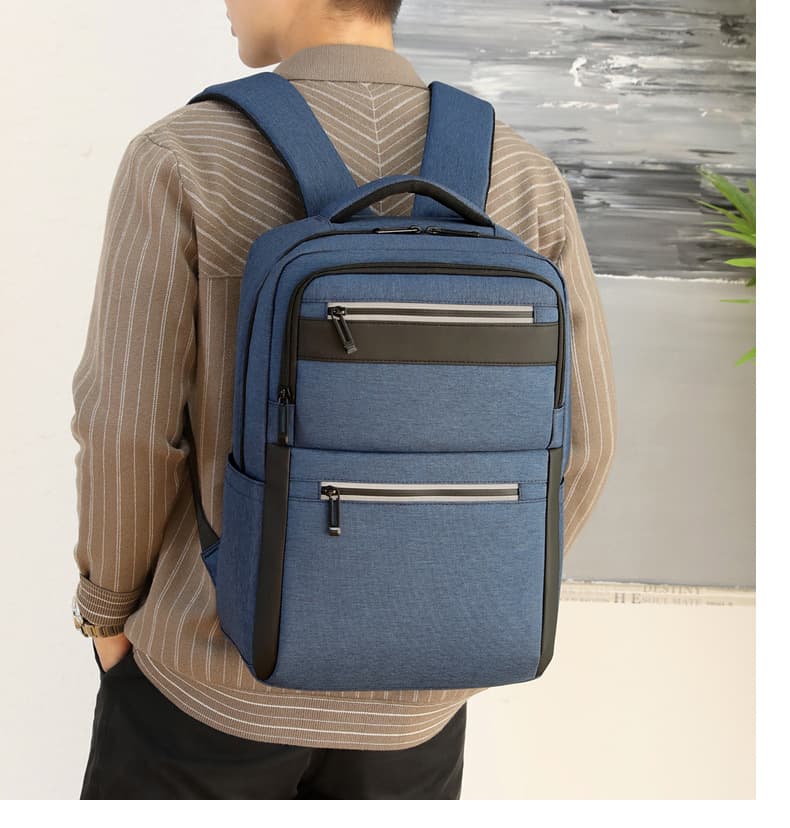 Water Resistant Travel Laptop Backpack With USB Charge Port thumbnail 5