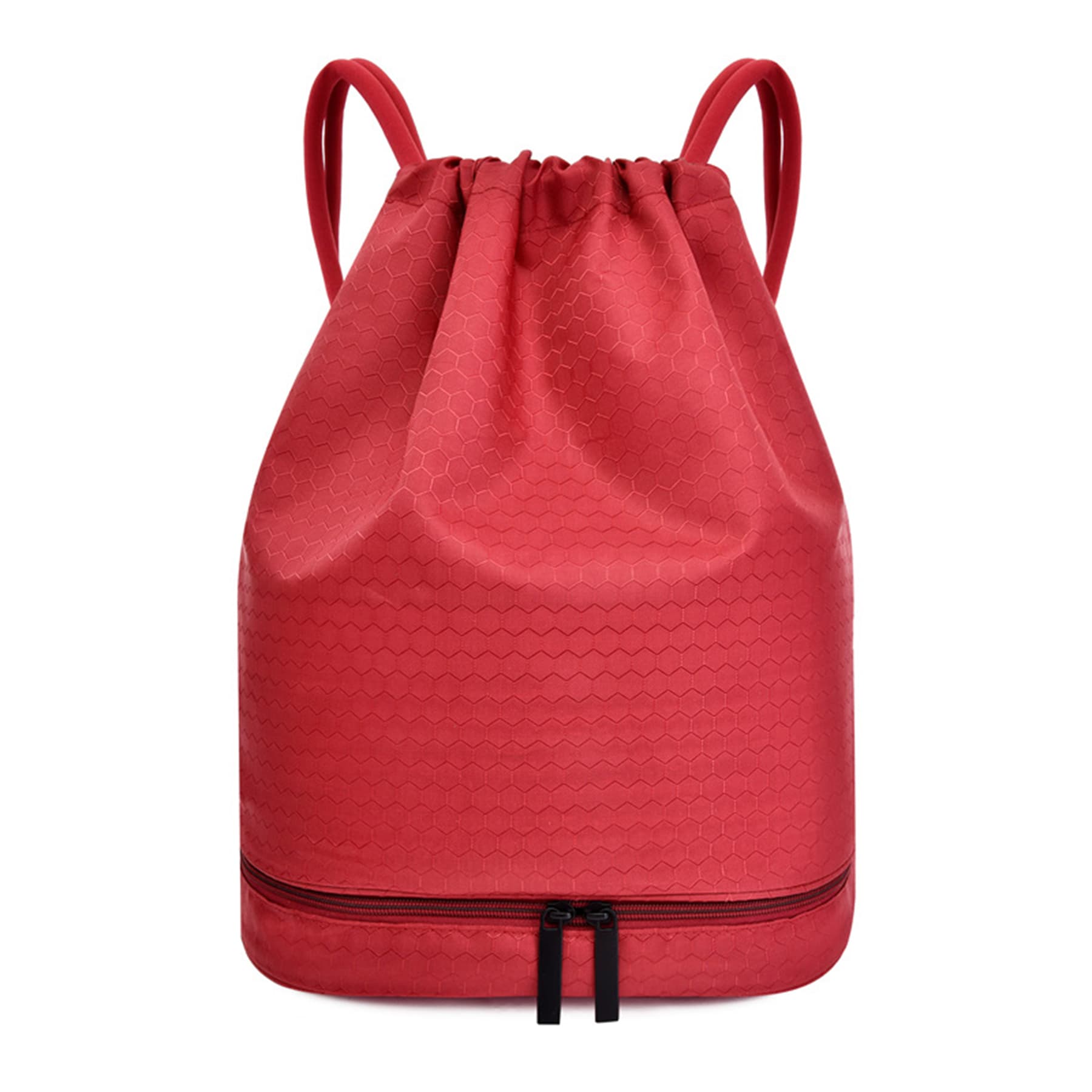 Oxford Sports Drawstring Bag with Shoes Compartment