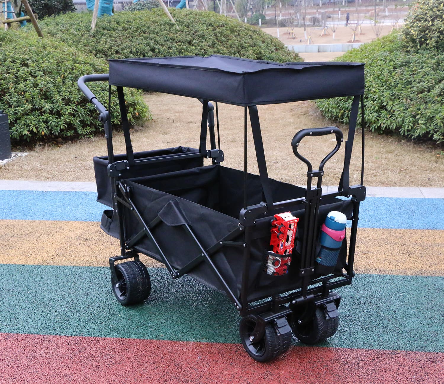 Outdoor Removable Canopy Camping Collapsible Wagon