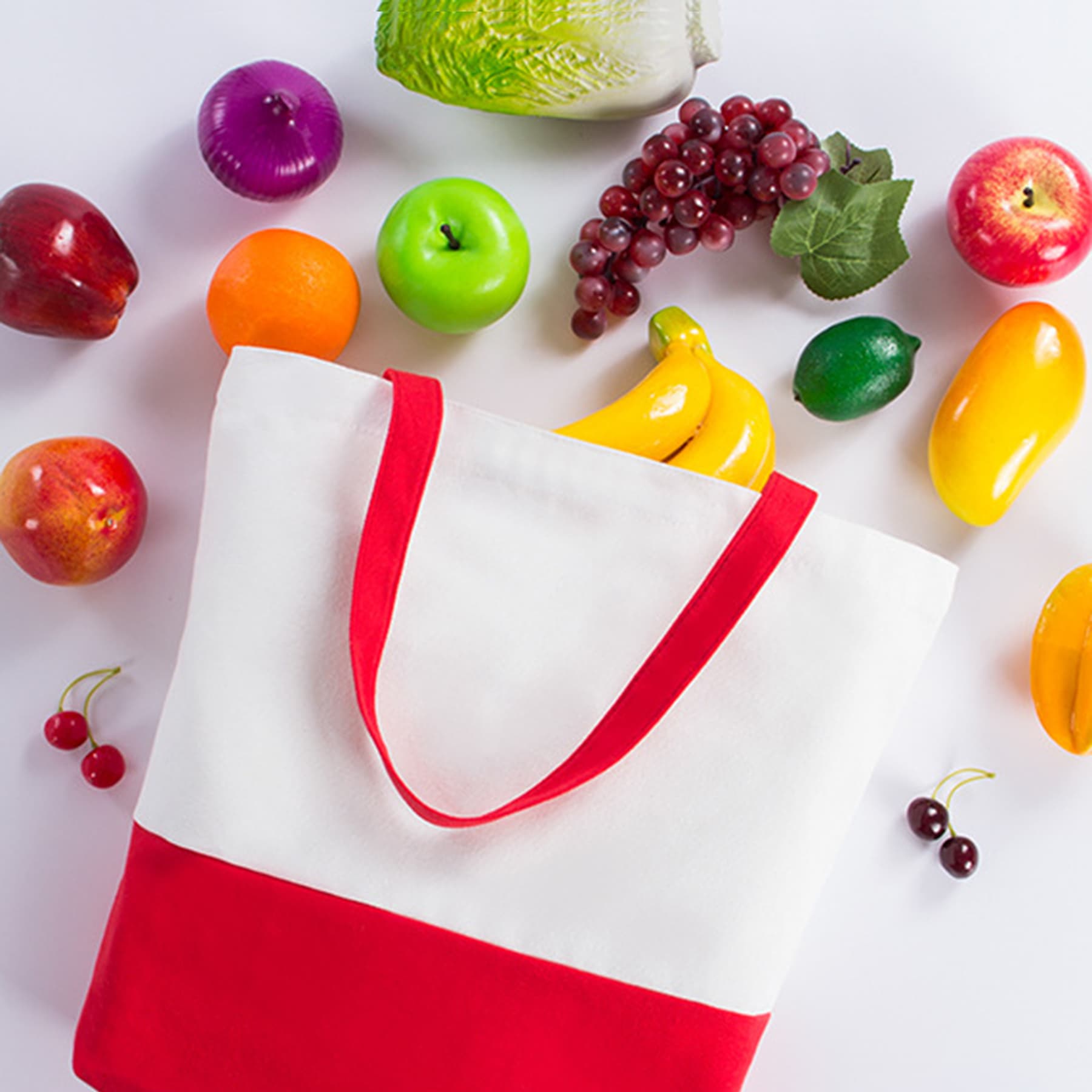 Custom Two-Tone Canvas Tote Bag thumbnail 3