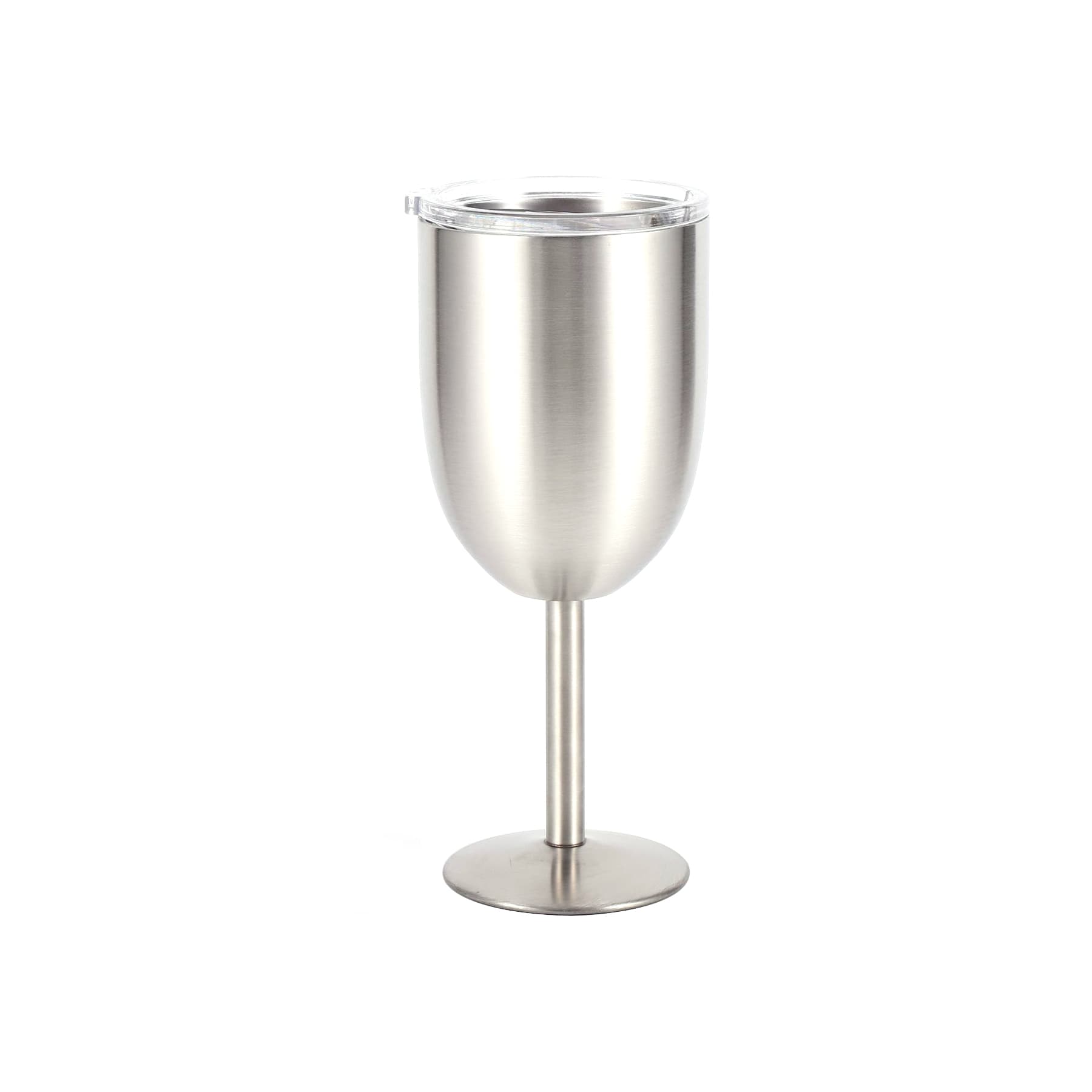 10Oz Stainless Steel Wine Goblet With Lid thumbnail 7
