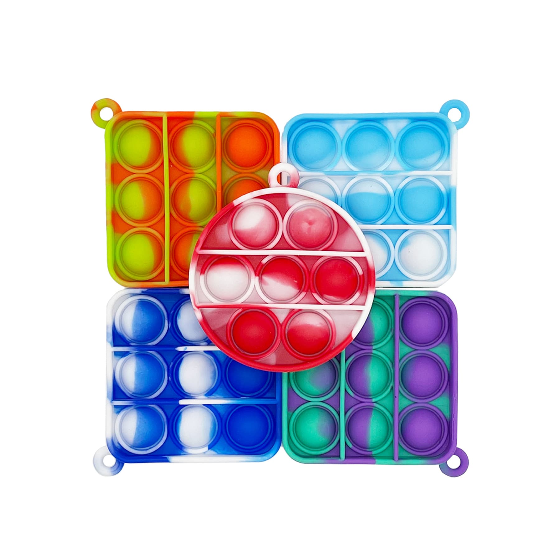 2.5"x2.5" Mini Square Fidget Pop It Keychain thumbnail 7