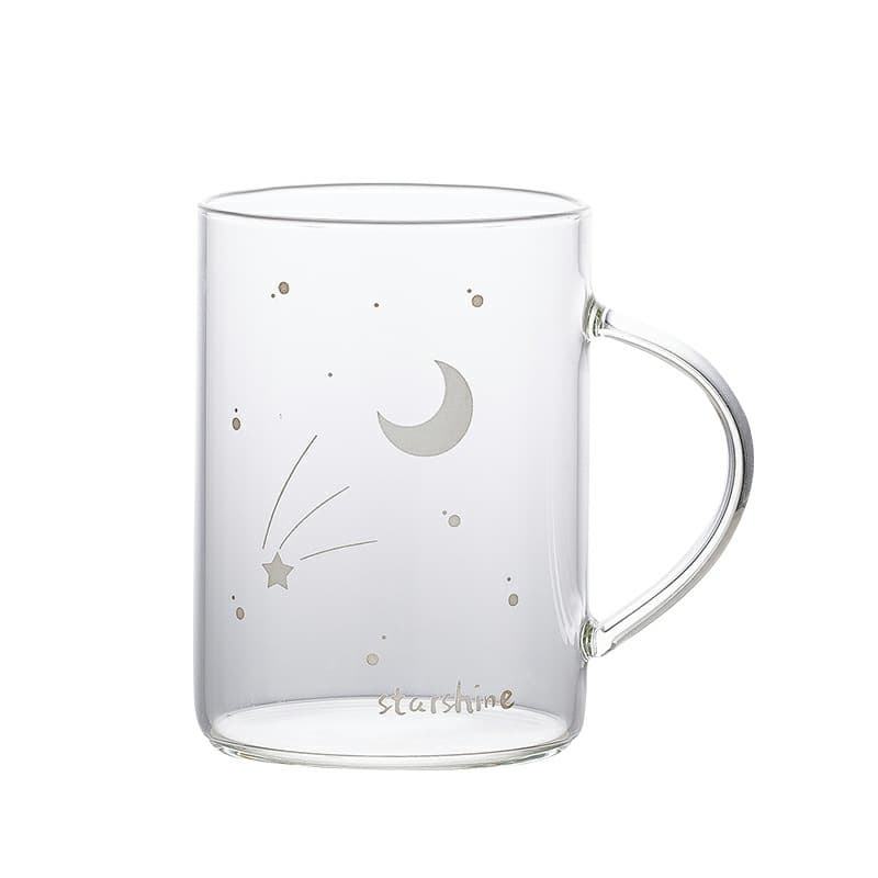 Luminous Glass Mugs With Lid Spoon