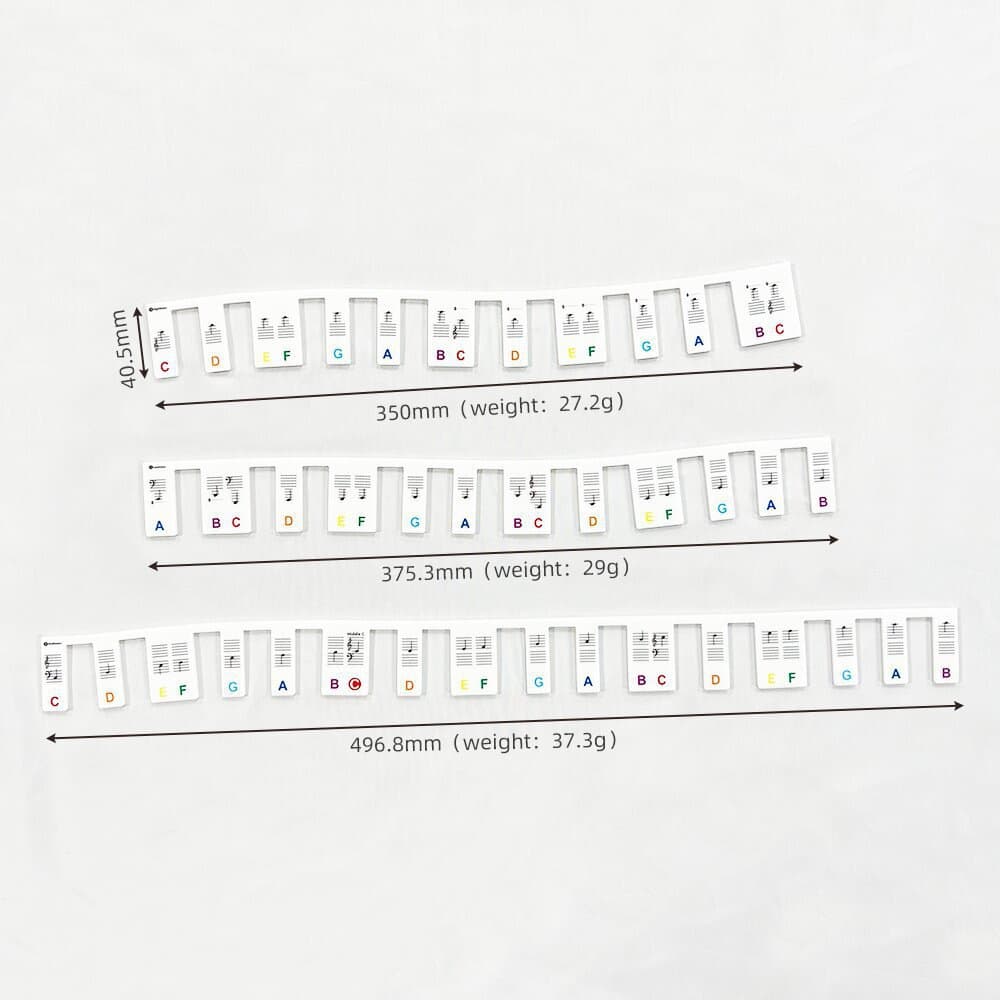 Piano Key Stickers For Beginners Kids 61/88 Full-Size thumbnail 5