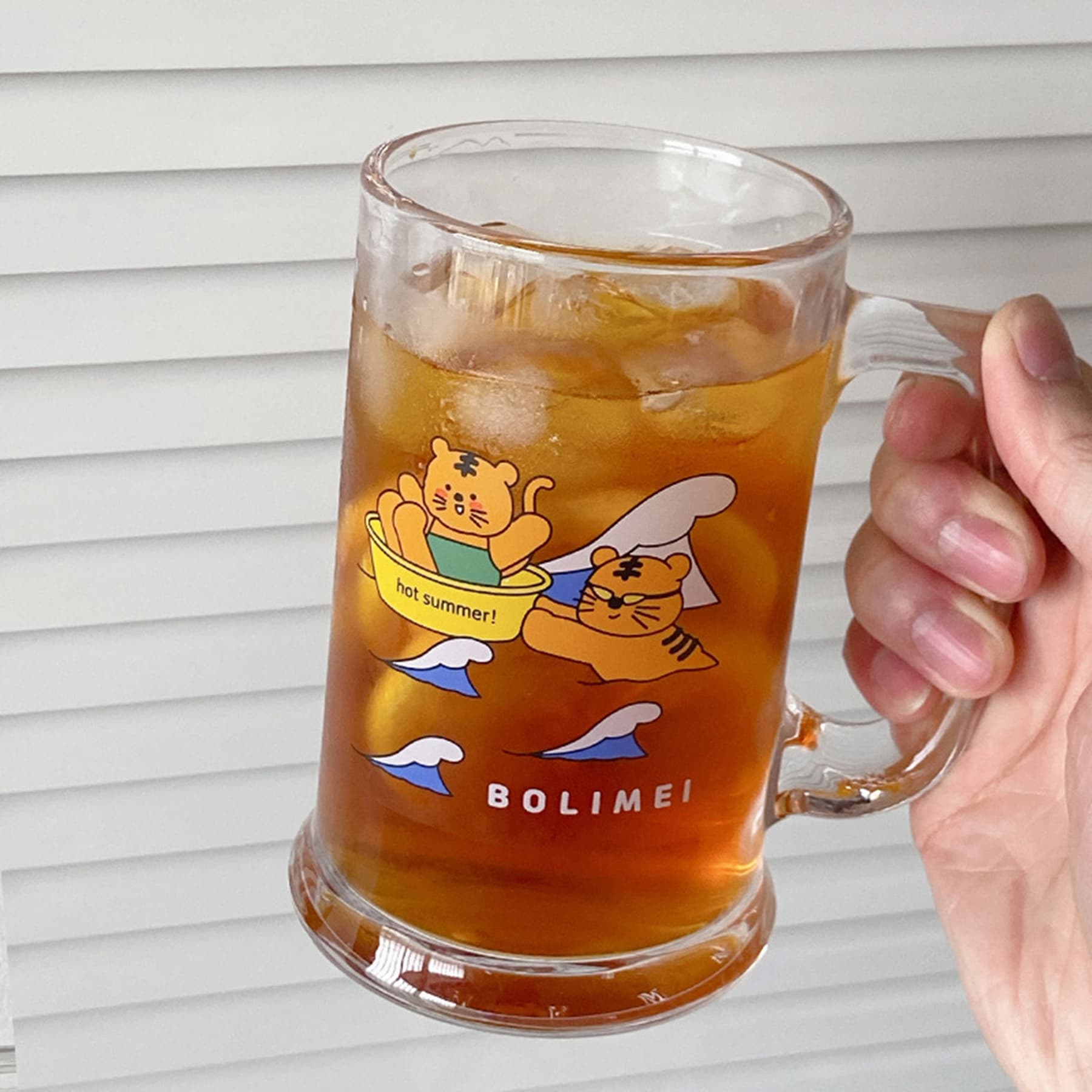 15 Oz Glass Tankard Mug thumbnail 4