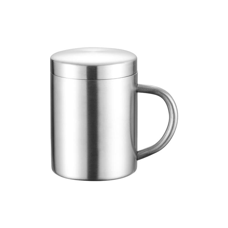 Stainless Steel Coffee Mug With Lid And Handle thumbnail 2