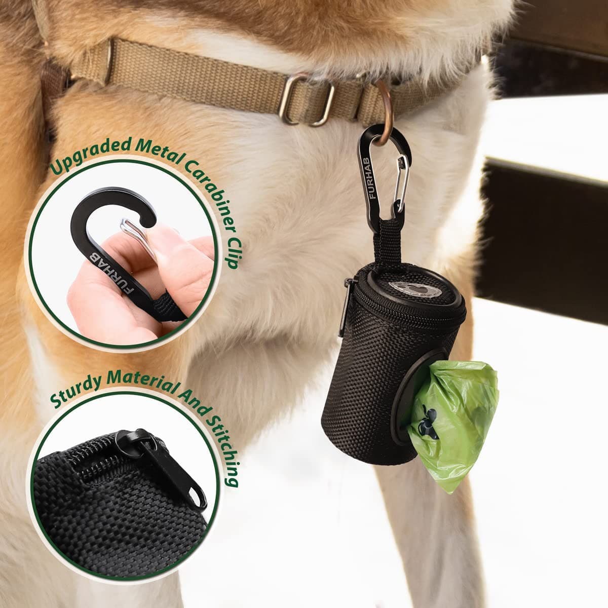 Dog Poop Bag Holder for Leash Doggie thumbnail 2