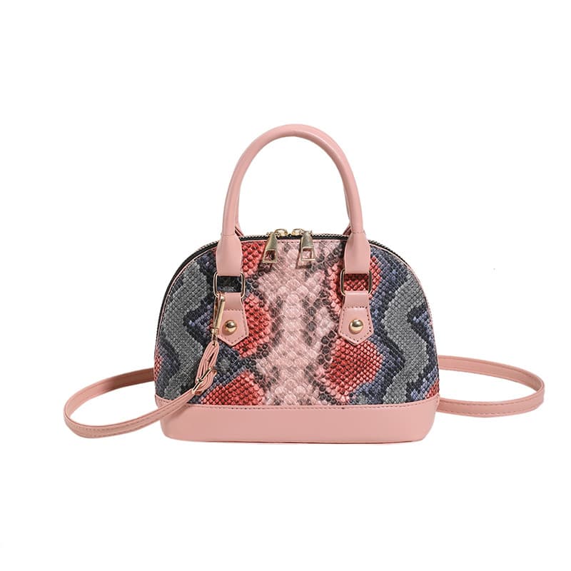 PU Contrasting snakeskin one-shoulder cross-body bag thumbnail 2
