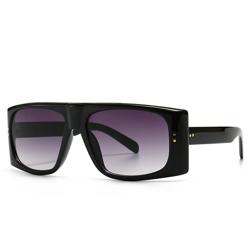 Retro Wide Rimmed Oversized Square Frame Sunglasses