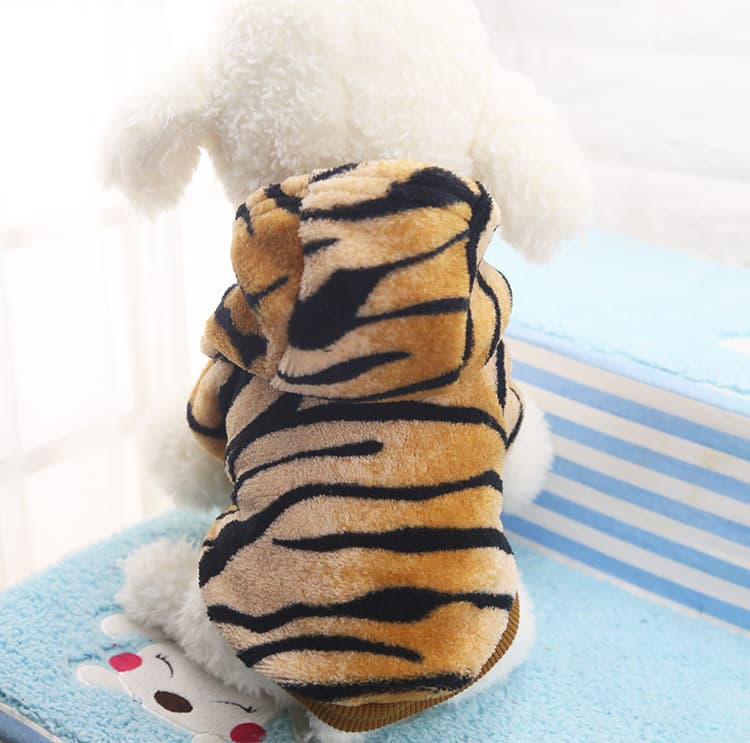 Letters Winter Pet Dog Hoodies flannel Warm Clothes thumbnail 2