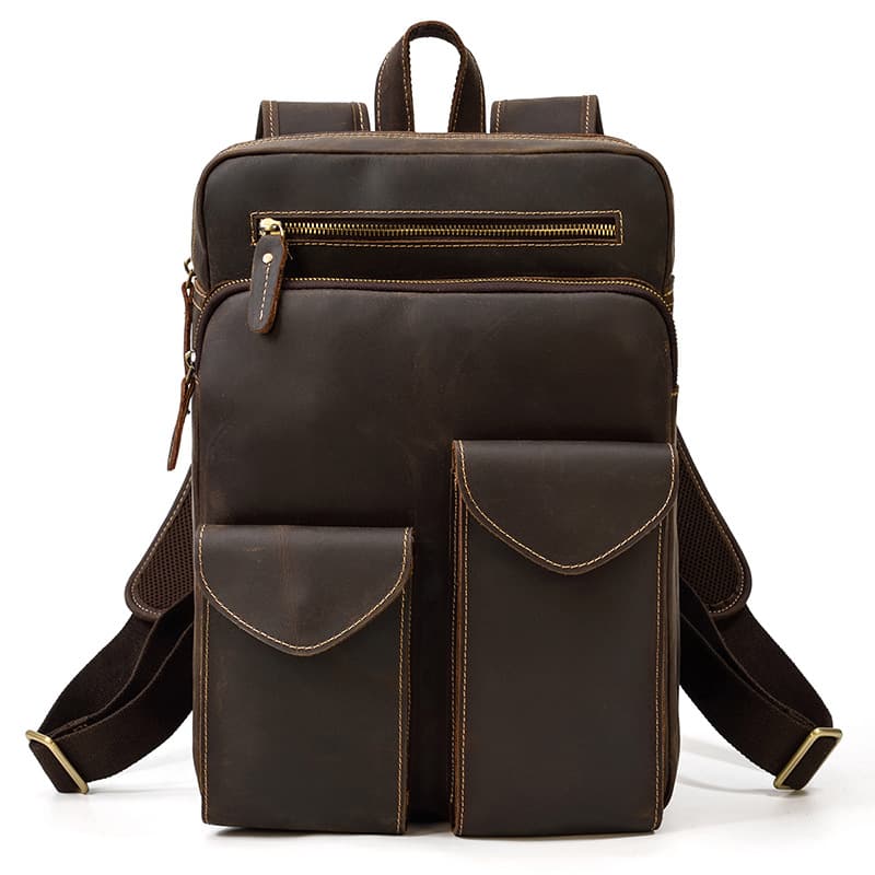 Business Work Genuine Leather Backpack thumbnail 4