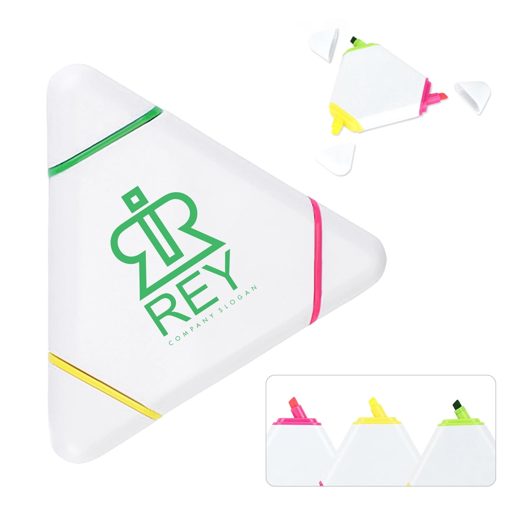 3-color Triangular Shaped Highlighter Pen thumbnail 2