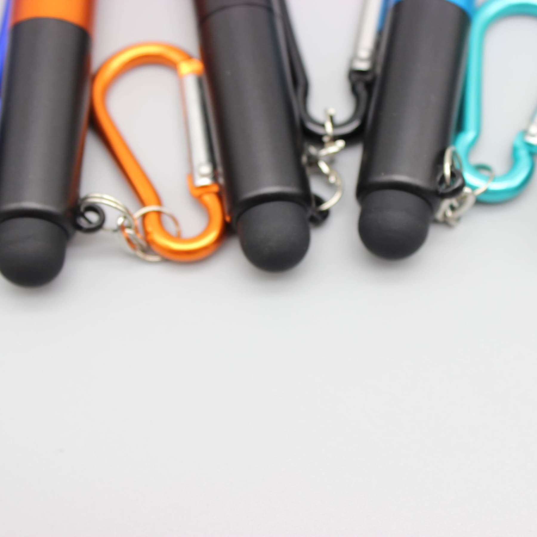 5-In-1 Light Up Stylus Ballpoint Pen With Carabiner