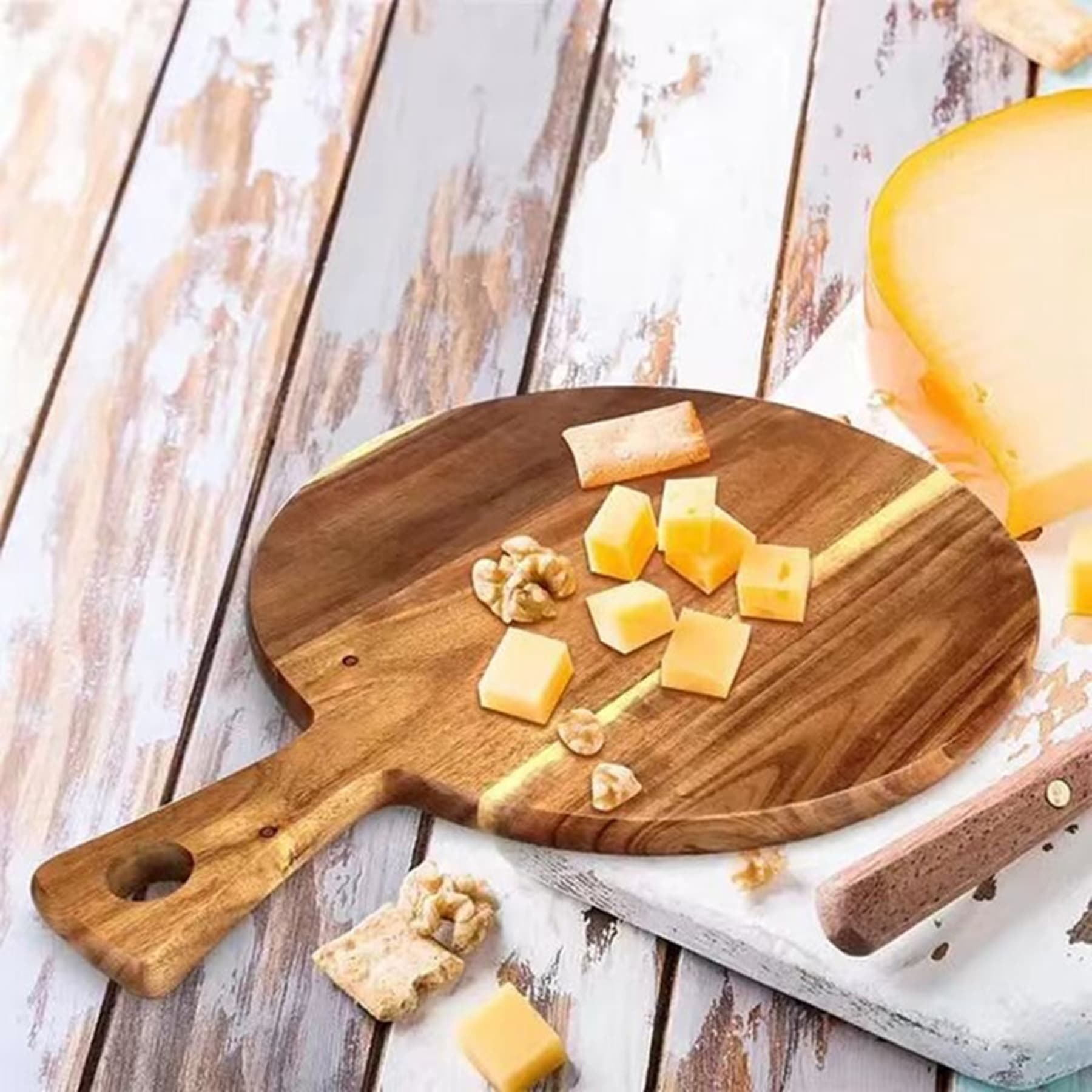 12" Cutting Board Wooden Pizza Board thumbnail 10