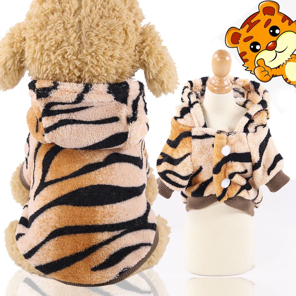 Letters Winter Pet Dog Hoodies flannel Warm Clothes thumbnail 3