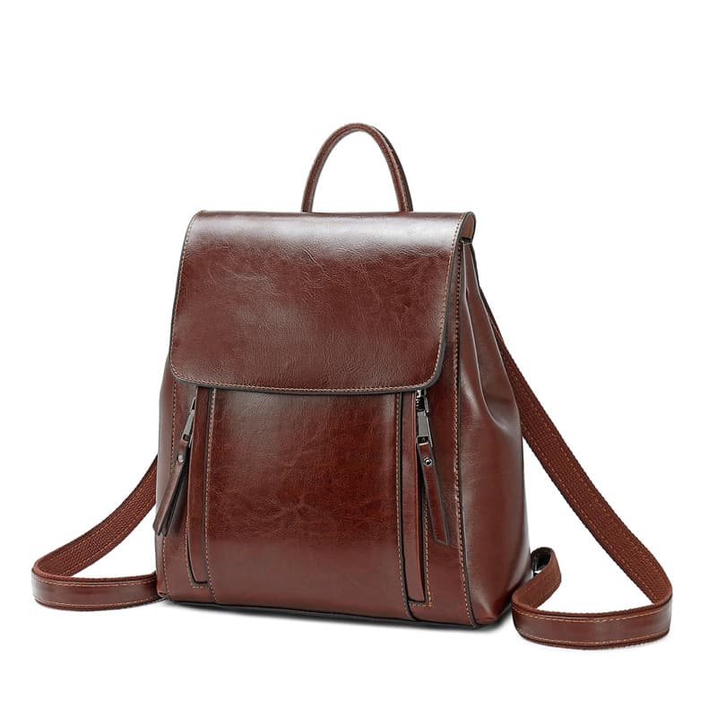 Fashion real cowhide backpack thumbnail 4