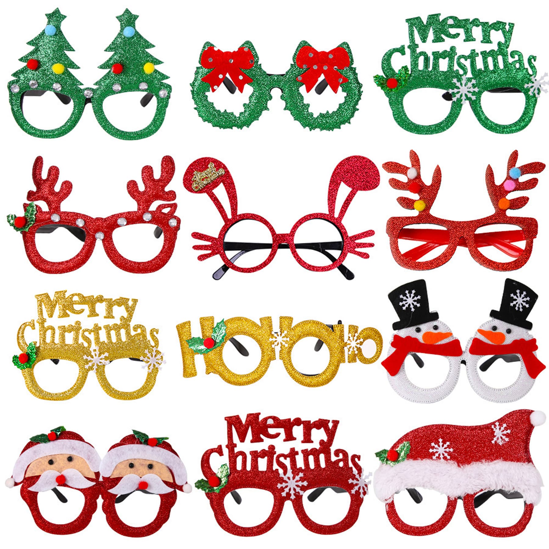 Christmas Decorated Plastic Glasses thumbnail 8