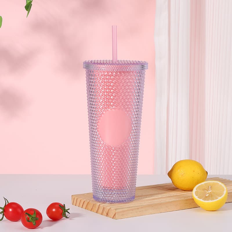 24oz Barbie Pink Plastic Durian Straw Cup thumbnail 15