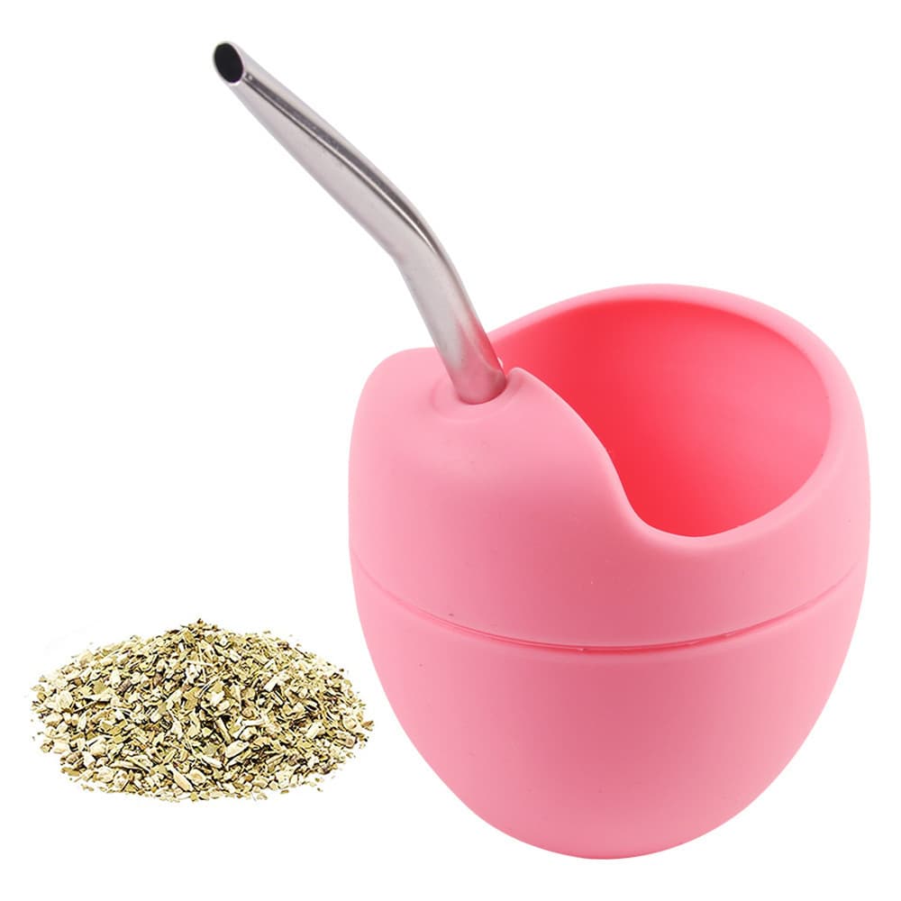 Silicone Argentina Maté Foldable Tea Cup With Straw thumbnail 3
