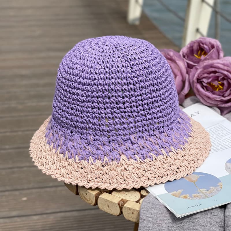 Hand-woven sunscreen fisherman hat thumbnail 3