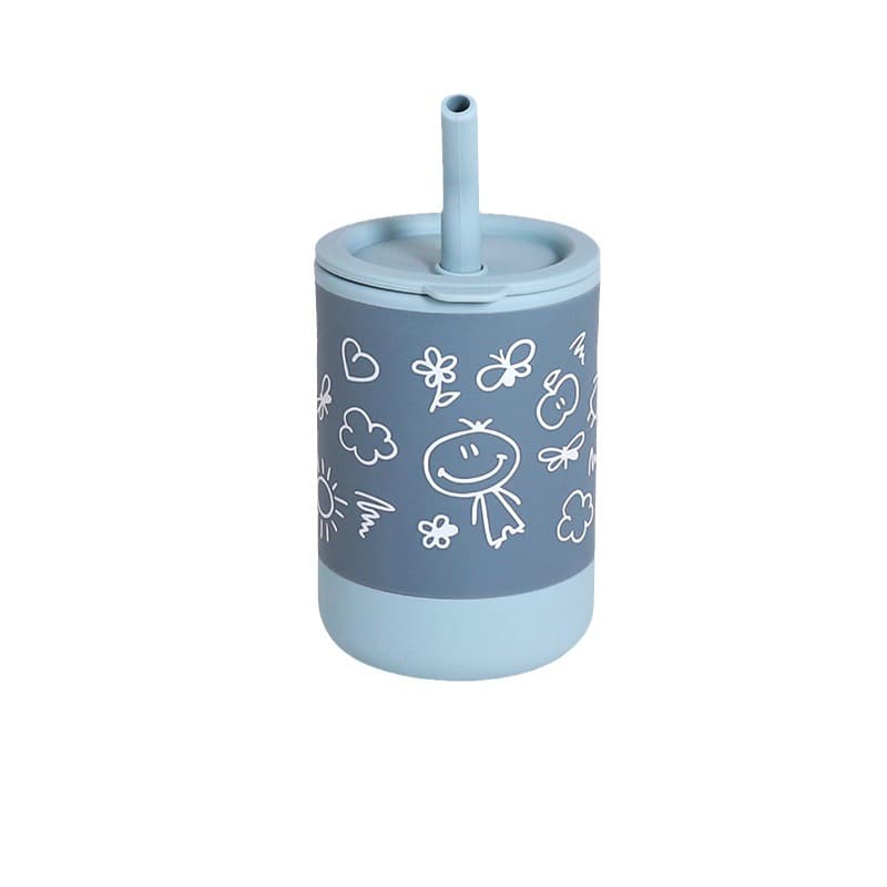 Silicone Training Sippy Cups for Toddler with Straw thumbnail 4